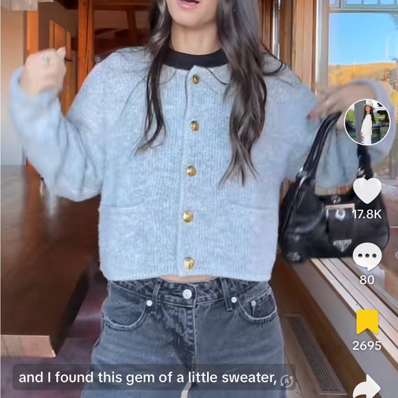 SOLD GAP Boucle Cropped Sweater Jacket NWT - Picture 4 of 4